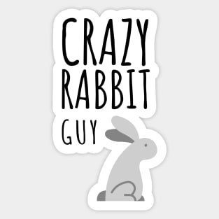 Crazy Rabbit Guy Sticker